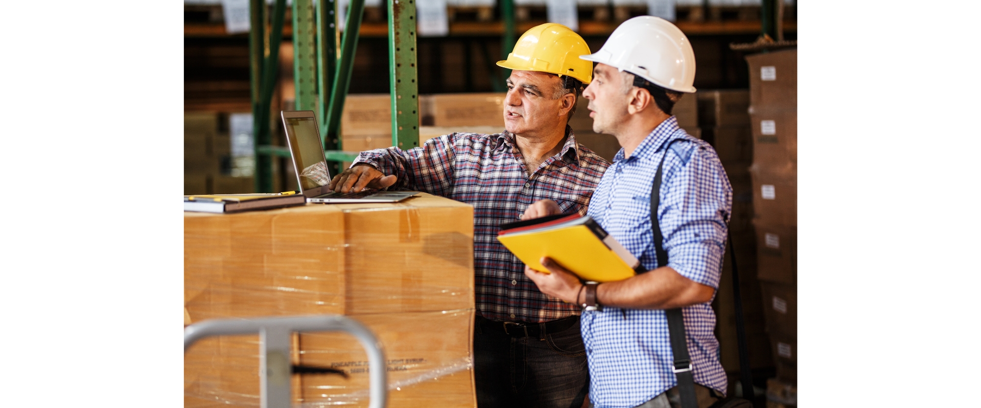 Warehouse team coordinating logistics